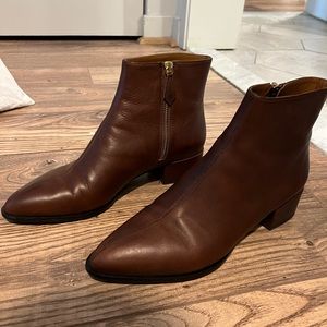 Sylven New York Cassidy Boot in Calf Leather Chestnut Brown size 9.5